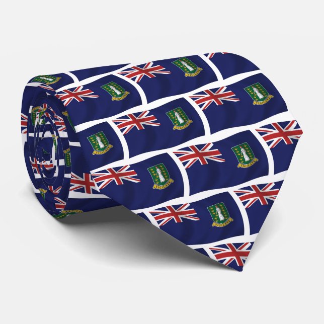 Chemise à cravate du drapeau des îles Vierges brit (Roulé)
