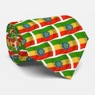 Chemise à cravate du drapeau éthiopien