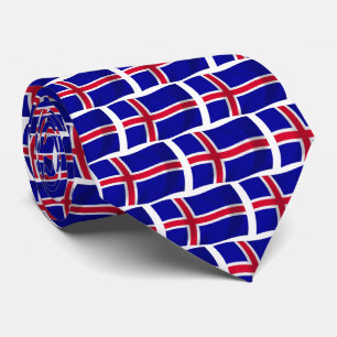 Chemise à cravate du drapeau islandais