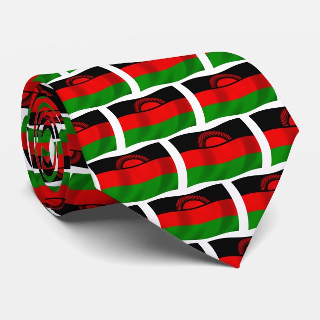 Chemise à cravate du drapeau malawien (Roulé)