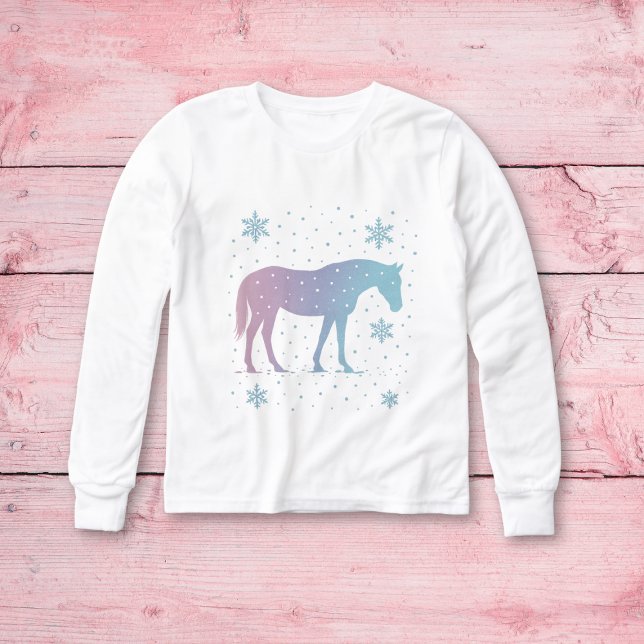 Chemise à manches longues Cheval Filles – Cheval d (Créateur téléchargé)