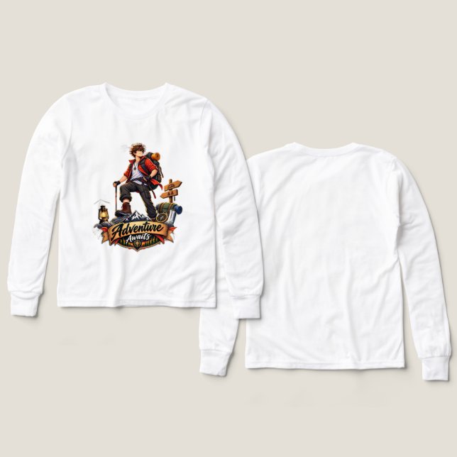 Chemise à manches longues pour garçons Adventure A (Motif Recto et Verso)