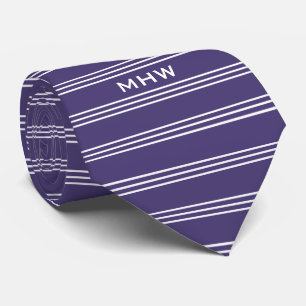 Chemise à rayons violets cravate monogramme person