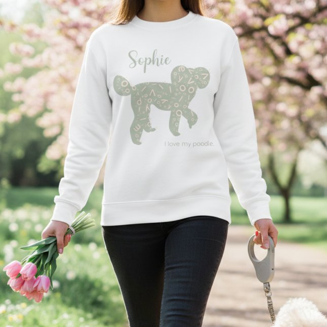 Chemise à sweatshirt personnalisée nom de Poodle v (Créateur téléchargé)