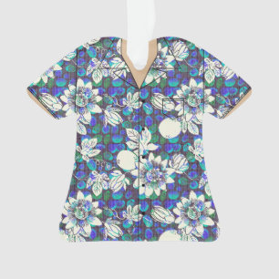 Chemise à thème Hawaï en acrylique