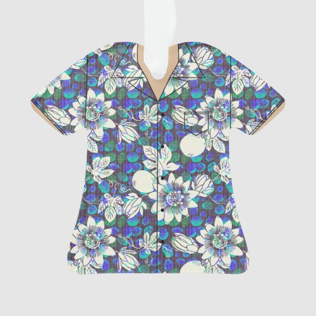 Chemise à thème Hawaï en acrylique (devant)