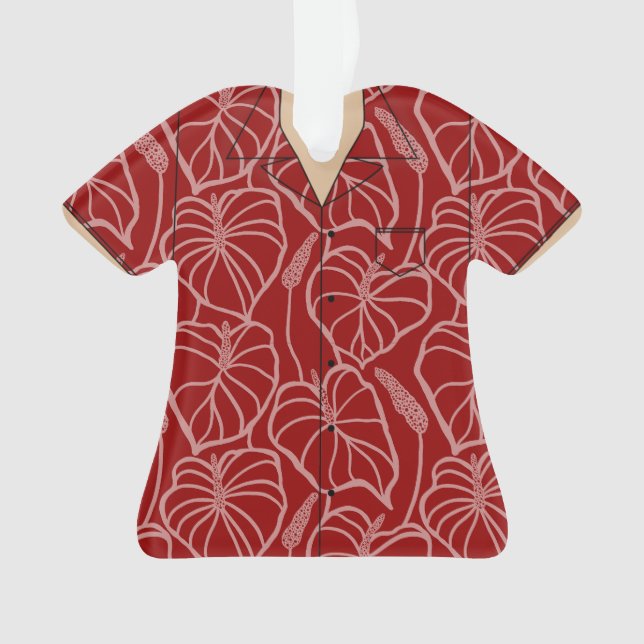 Chemise à thème Hawaï en acrylique (devant)