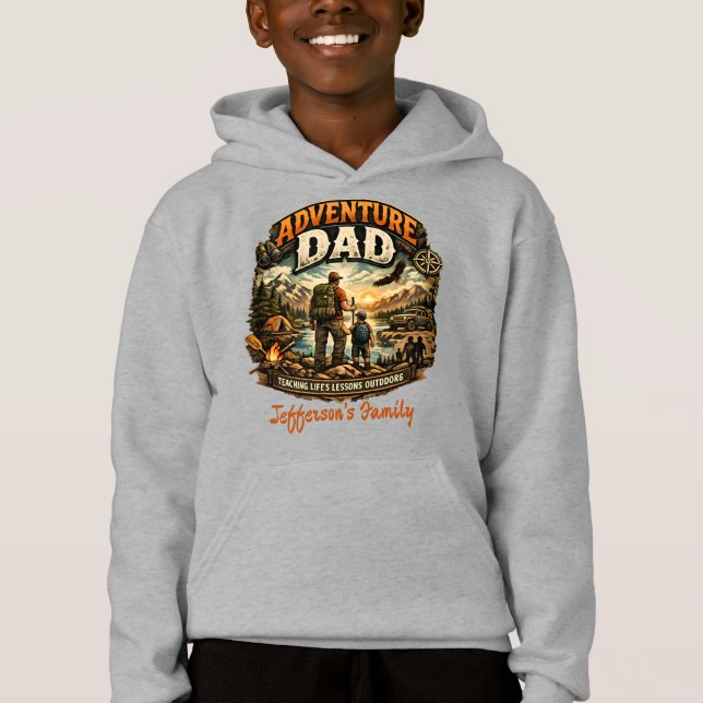 Chemise Adventure Dad – Camping Extérieur Vintage  (Devant)