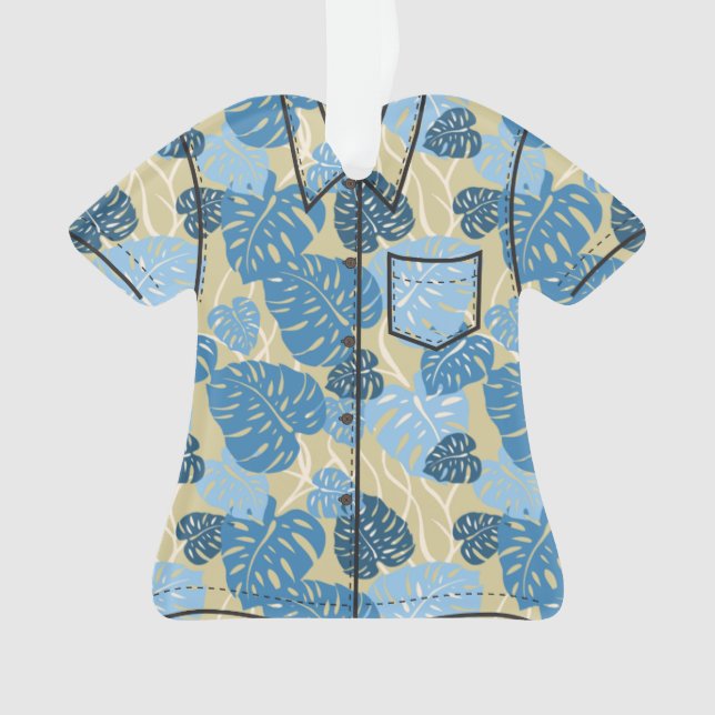 Chemise Aloha Hanger Hawaiian Monstera Leaf (devant)