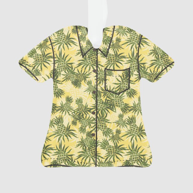 Chemise Aloha Tropical Hawaiian Camo à ananas (devant)