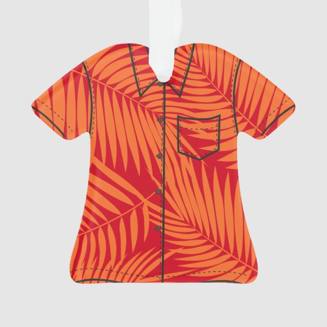 Chemise Aloha Tropical Kona Palms Hawaiian Leaf (devant)