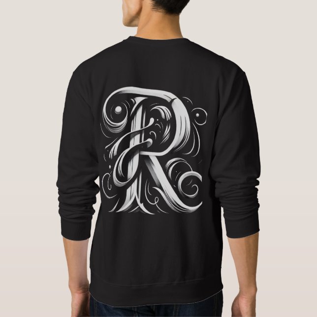 Chemise alphabet avec lettre R Sweatshirt de base (Dos)