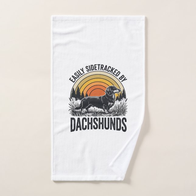 Chemise amateur de teckel facilement dévié Art rét (Serviette à main)