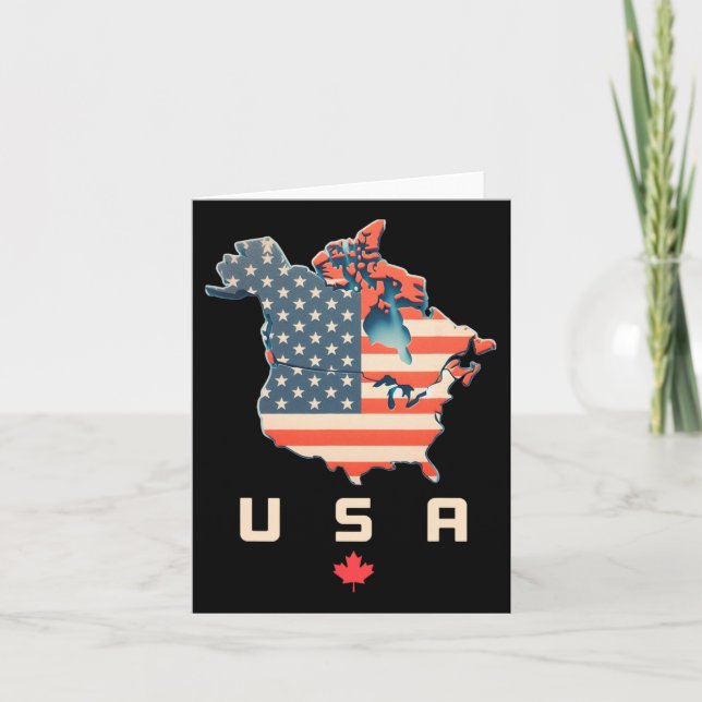 Chemise avec le Canada et les États-Unis Carte - A (Devant)