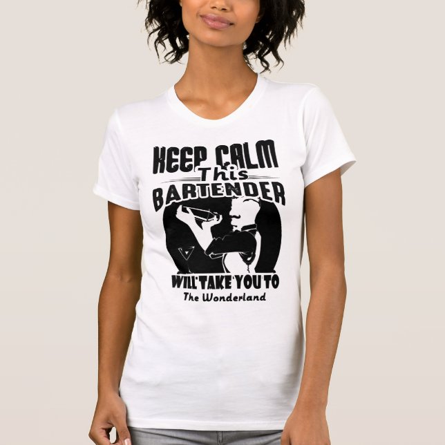 Chemise Bartender - Gardez Le Calme Cette T-shirt  (Devant)