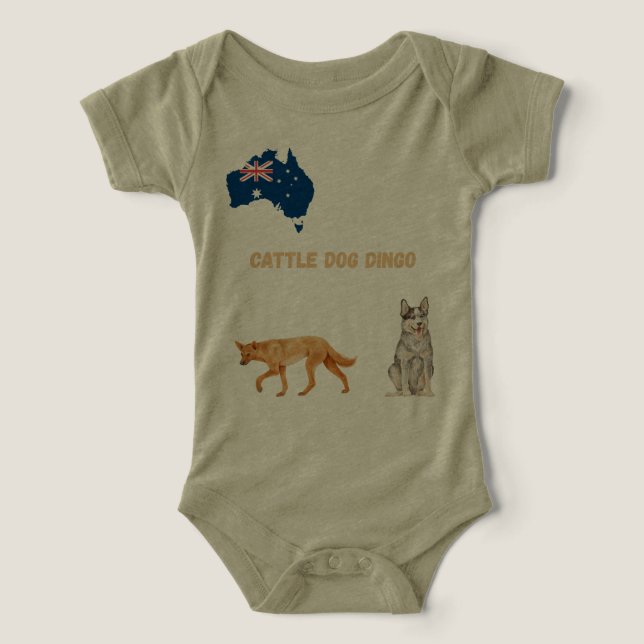 Chemise bébé chien de troupeau (Design Recto)