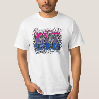 Chemise blanche de fierté de Bi de T-shirt de