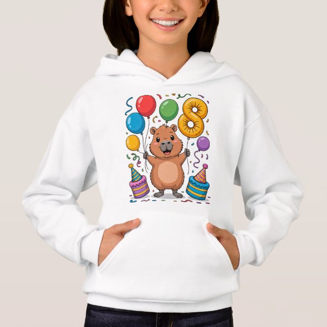 Chemise Capybara pour filles de 8 ans pour célébra (Devant)