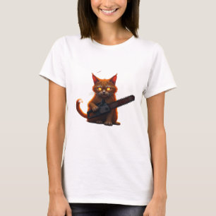 chemise chat tronçonneuse T-Shirt Classique