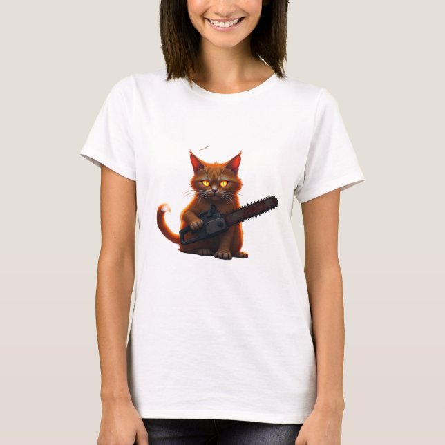 chemise chat tronçonneuse T-Shirt Classique (Devant)