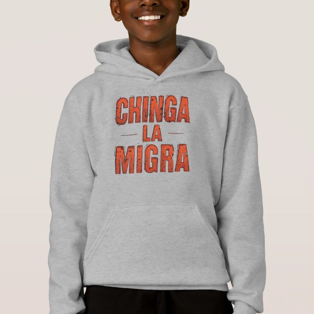 Chemise Chinga La Migra – Protestation Audacieuse  (Devant)