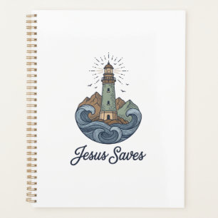 Chemise chrétienne vintage phare Jésus Sauve_1