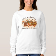 Chemise d'amour du café d'automne, Sweatshirt d'au