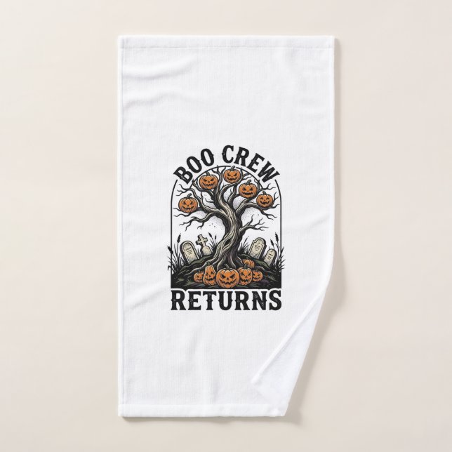Chemise d'arbre d'Halloween Graphique de citrouill (Serviette à main)