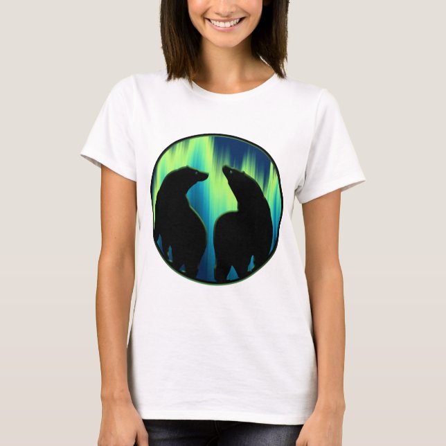 Chemise d'art Ours Lumières du Nord T-shirts Ours  (Devant)