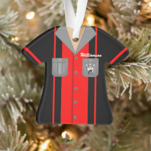 Chemise de bowling rouge et noir mignonne