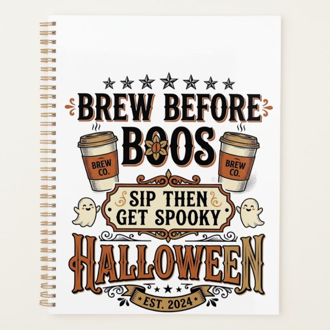 Chemise de café Halloween Brasser avant les fantôm (Devant)