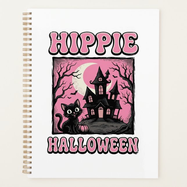 Chemise de chat de maison hantée vintage Halloween (Devant)