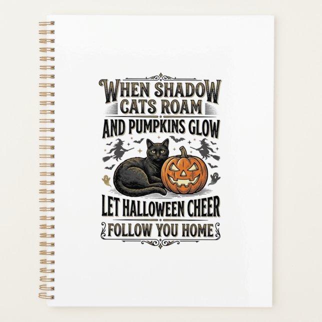 Chemise de chat noir Halloween Gravure de citrouil (Devant)