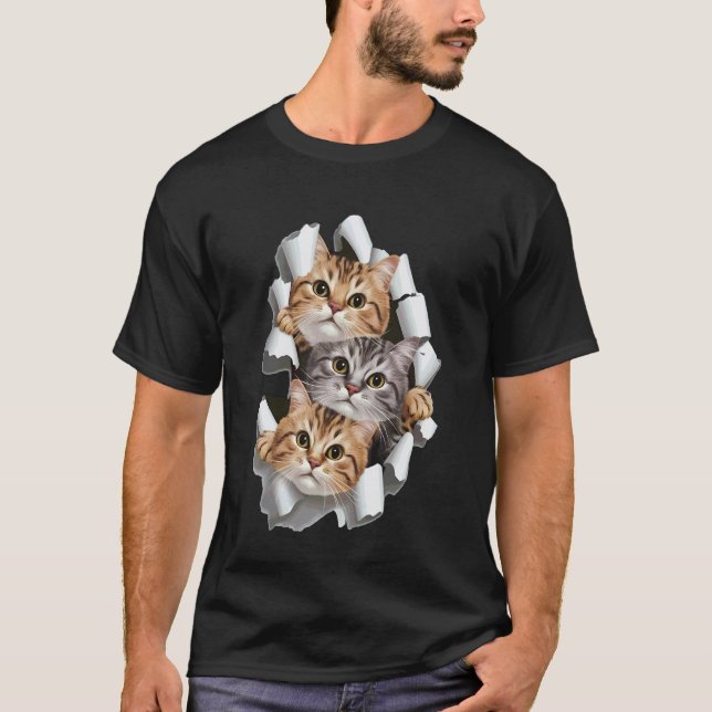 Chemise de chat, T-shirt de chat, Chemise de chat  (Devant)