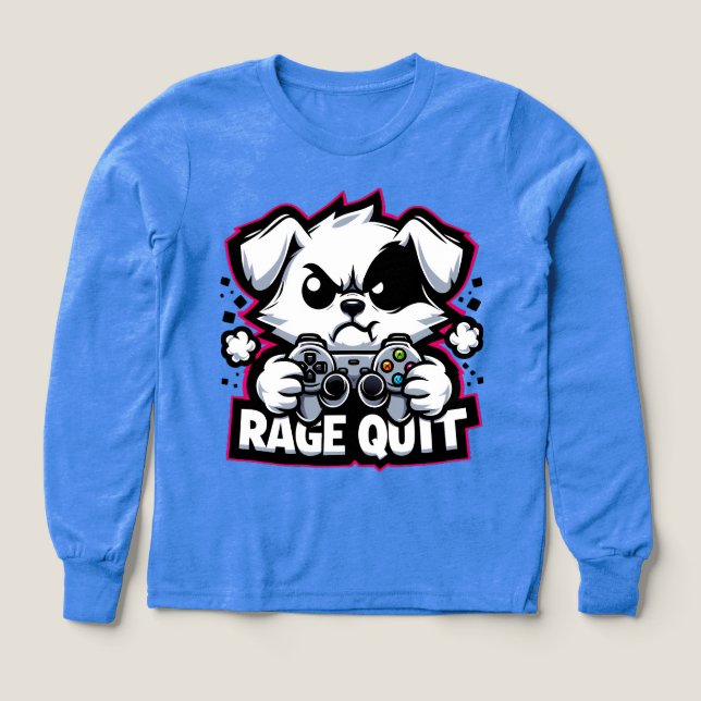 Chemise de chien de jeu Rage Quit - Cadeau drôle p (Motif recto)