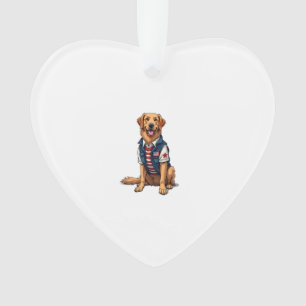 Chemise de chien de service patriotique Golden Ret