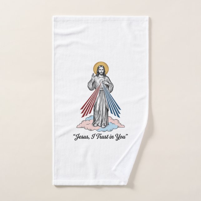 Chemise de conception de gravure vintage Jésus je  (Serviette à main)