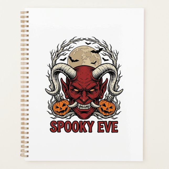 Chemise de démon Halloween avec citrouille de grav (Devant)