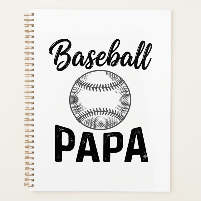Chemise de design de gravure vintage Baseball Papa (Devant)