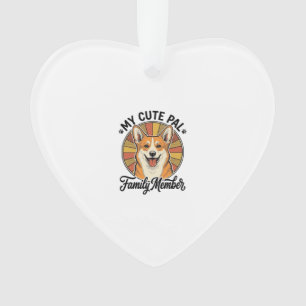 Chemise de famille Corgi Design vintage pour amour