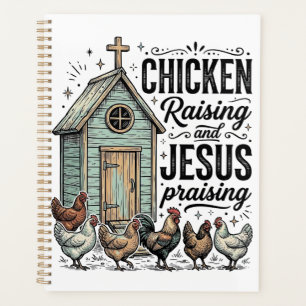Chemise de ferme vintage louant Jésus et les poule