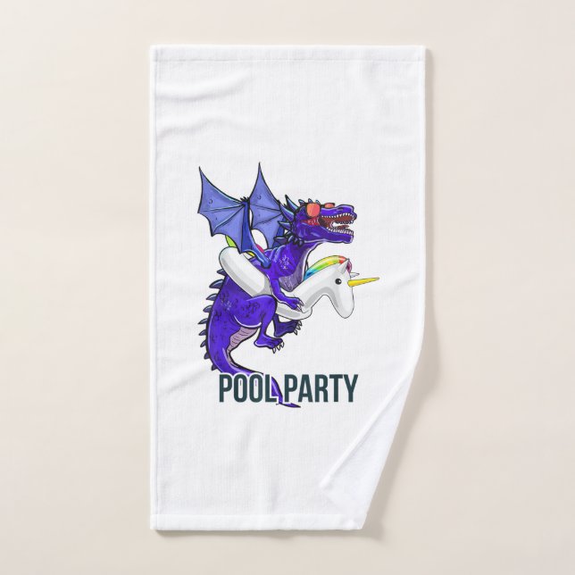 Chemise de flotteur de licorne de dragon de fête à (Serviette à main)
