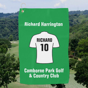 Chemise de football en blanc serviette de golf