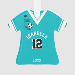 Chemise de football turquoise