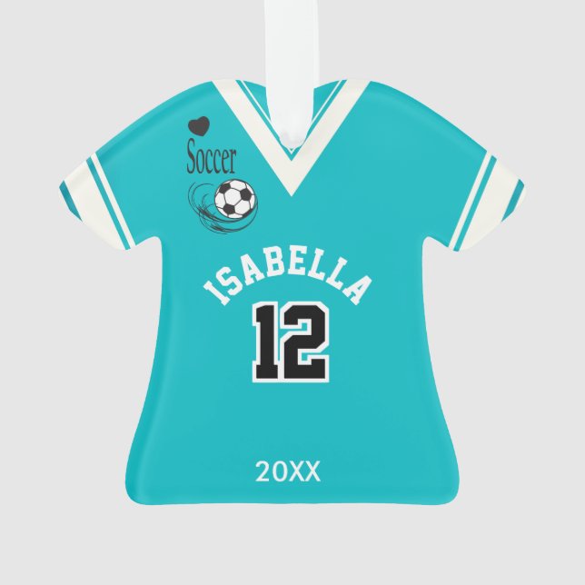 Chemise de football turquoise (dos)
