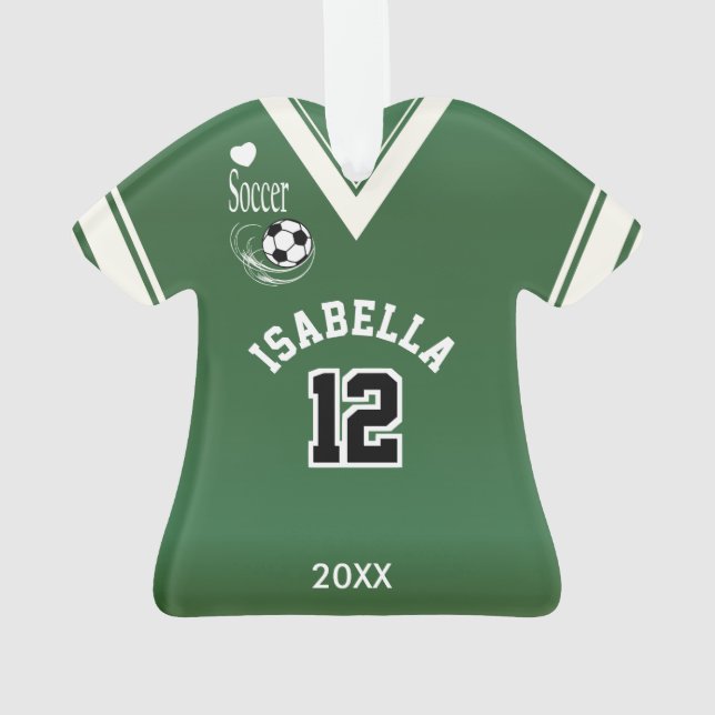 Chemise de football vert foncé (dos)