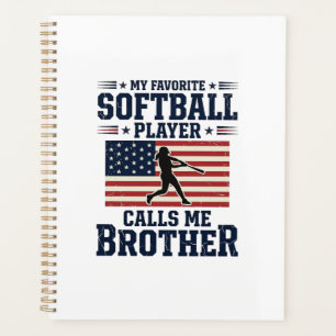 Chemise de frère de softball patriotique vintage g