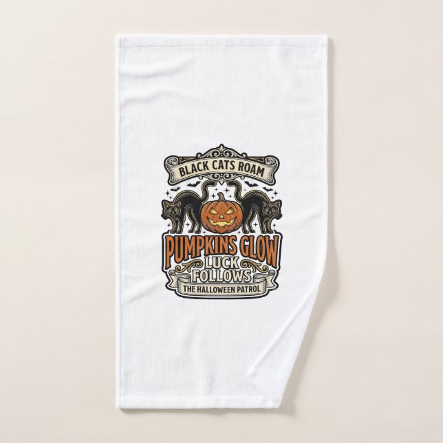 Chemise de garde de sécurité Halloween avec chats  (Serviette à main)
