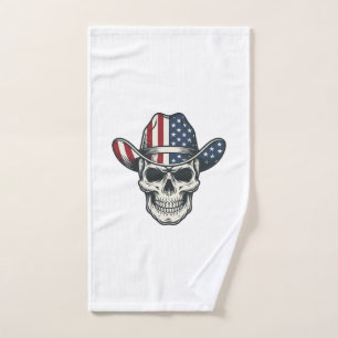 Chemise de gravure vintage de crâne de cowboy patr