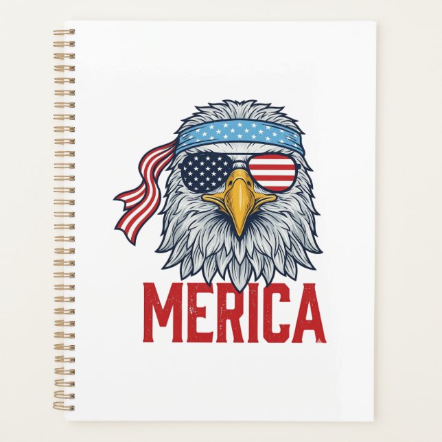 Chemise de gravure vintage Merica Eagle patriotiqu (Devant)